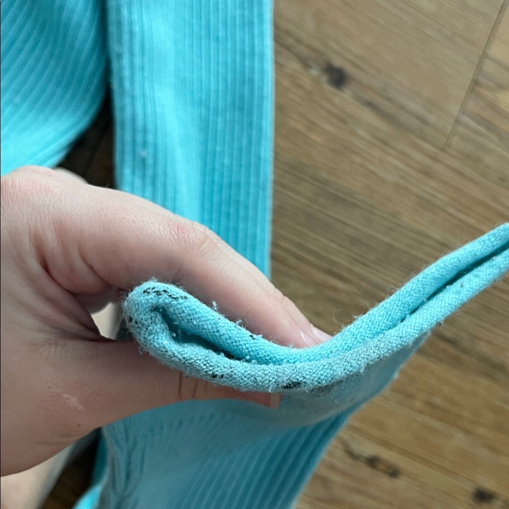 Takeout Turquoise Ribbed Sweater - Picture 8 of 9